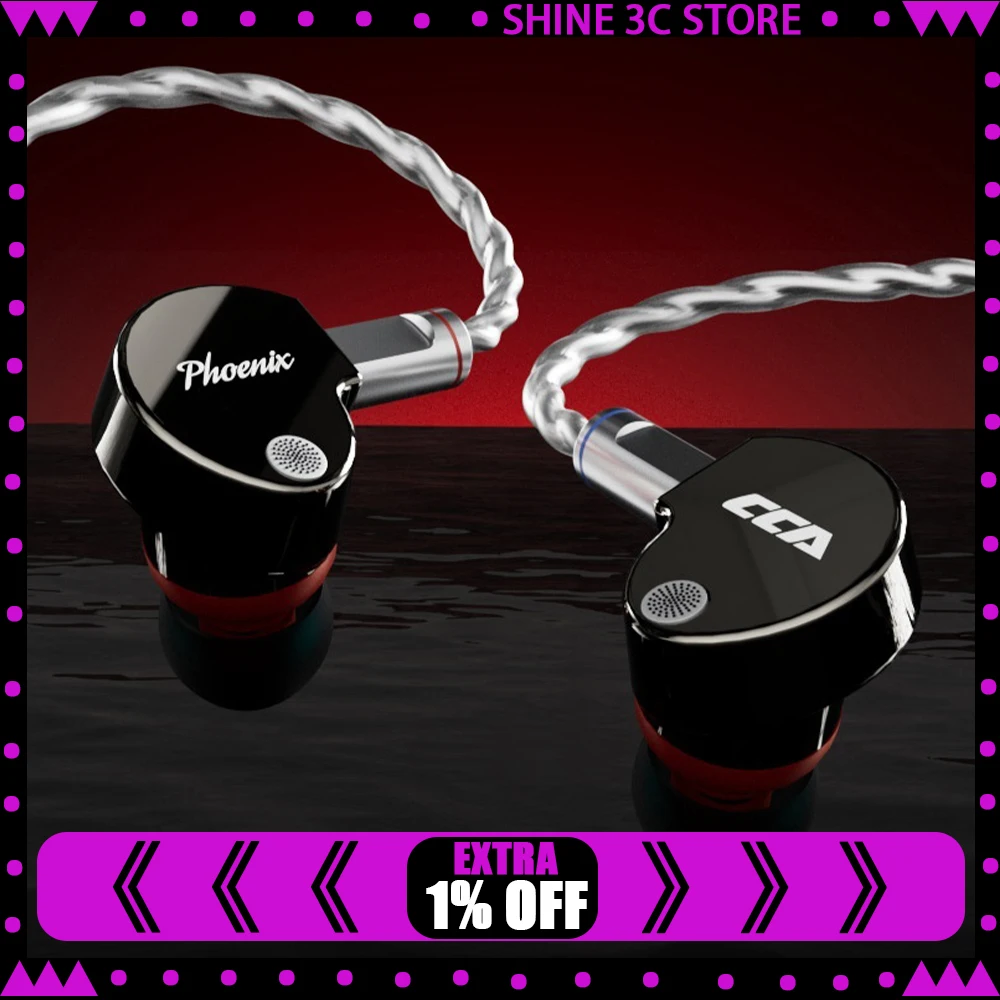 CCA Phoenix Wired Headset Double Magnetic High Performance Moving Coil Esports Headset Specially Tuned LCP Diaphragm For Gifts