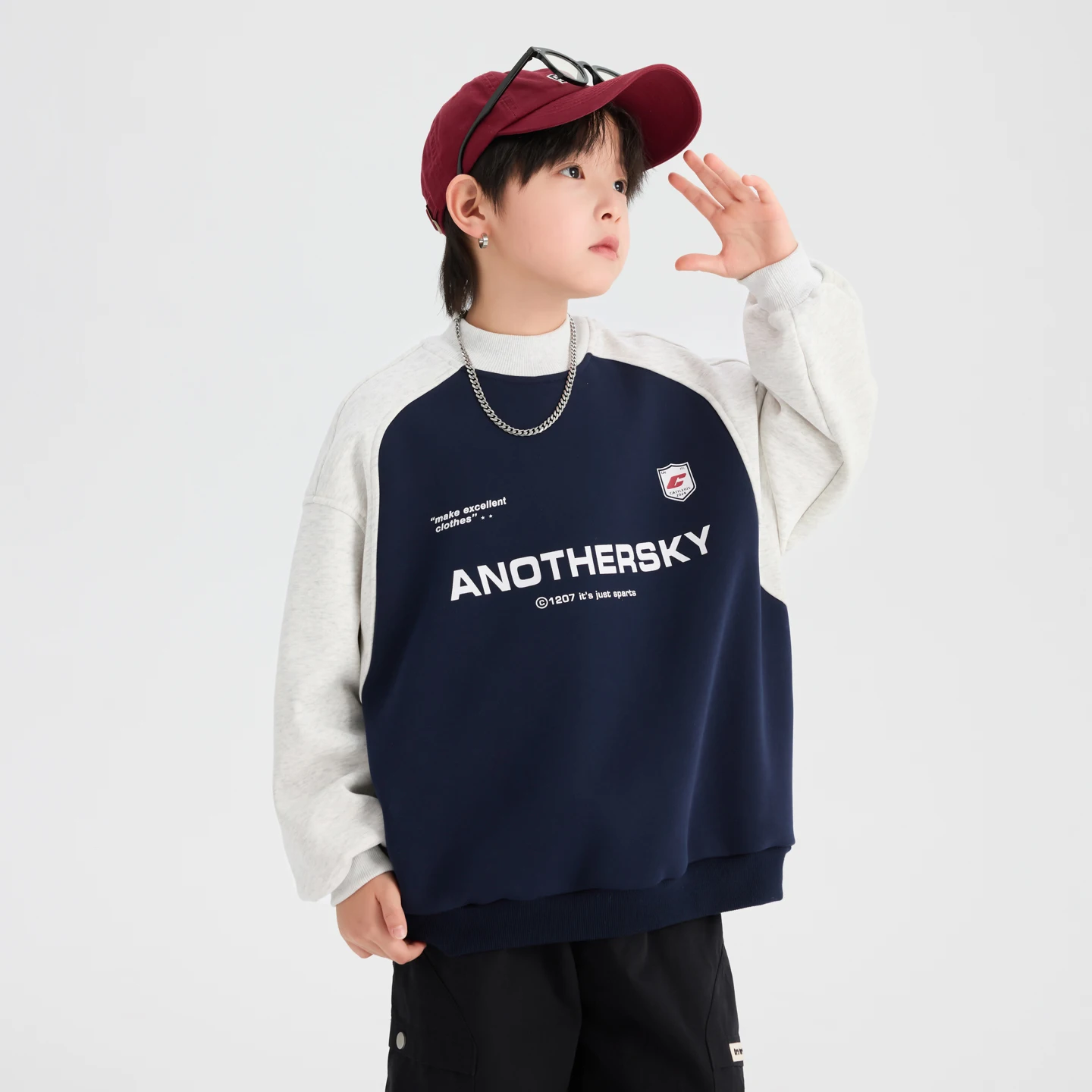 

American High Street Letter Print Sweatshirt Boys Autumn Patchwork Color-Block Pullover Hoodies Y2K Vintage Para Hombres Fleece