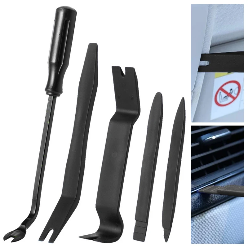 5 Sets Car Trim Removal Tool No Scratch Plastic Pry For Car Audio Door Panel Interior Fastener Disassembly Auto Hand Tools