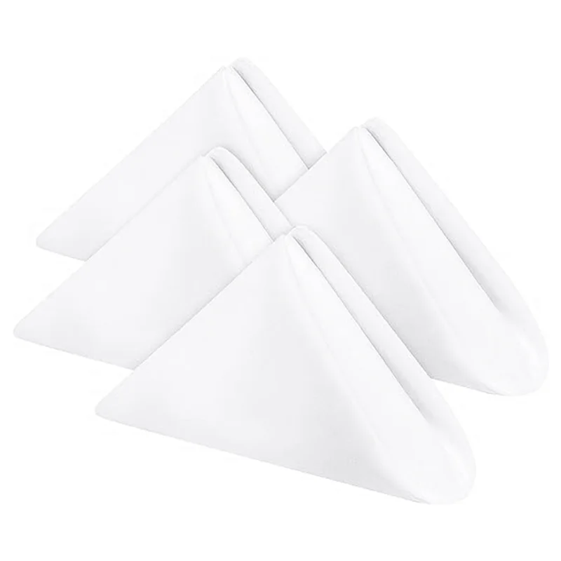 

B01C-Cloth Napkins Cotton Dinner Napkins With Hemmed Edges, Washable Napkins Perfect For Parties, Weddings And Dinners