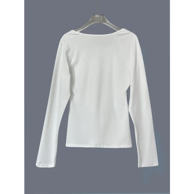 New Vintage V-Neck Lace Trim Long Sleeve Pullover Top Autumn Winter Solid Color Casual Elegant Blouse Fashion Office Lady Shirt 6