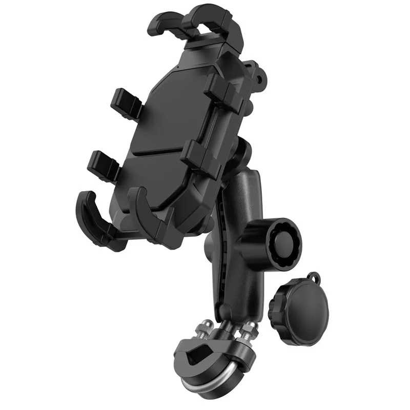 

Держатель для мобильного телефона на мотоцикле, руль велосипеда 360° ° Вращающаяся мобильная подставка для зеркала заднего вида, GPS, электронного велосипеда, алюминиевый держатель для телефона