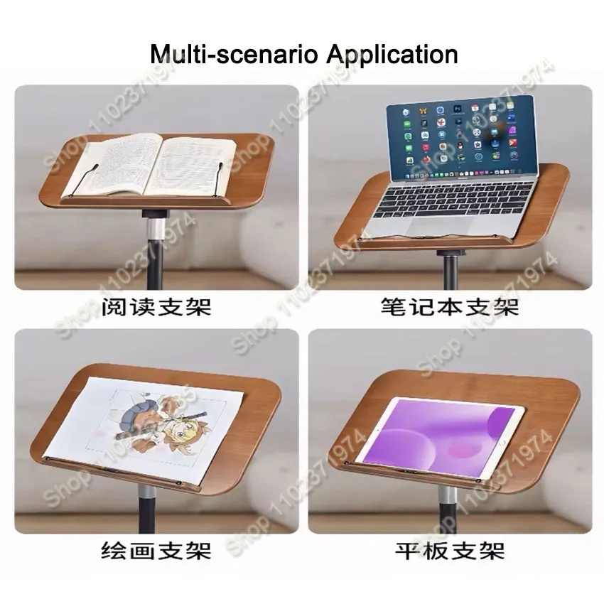 Wooden Book Stand Stable Base Rotated and Liftted Hands Free Holder Adjustable Height Cookbook Holder Sheet Music 독서대