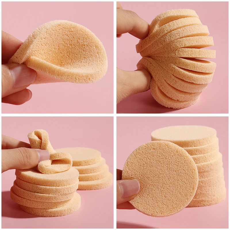 Esponja redonda para maquillaje facial, almohadillas de aire, herramienta de maquillaje lavable, cosmética, 10/100/200/300 piezas