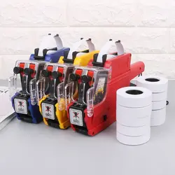 Price Label 10 Rolls Double Row Products Marking Recording Decal Tags for -6600 Labeller Multifunction