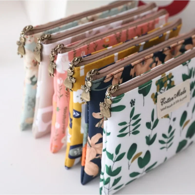 

Ins style simple cosmetic bag cute coin purse storage bag toiletry bag clutch bag lipstick bag canvas hand bag