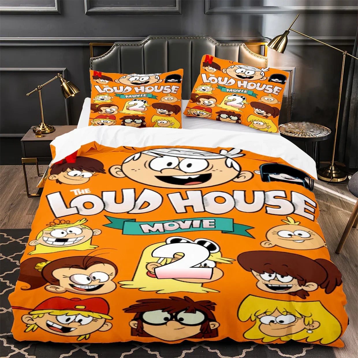 

Cartoon L-Loud H-House Duvet Cover Set (No Filling) Soft Romantic Bedding Set Single Twin Full Size Gift For Kids Bedroom Decor