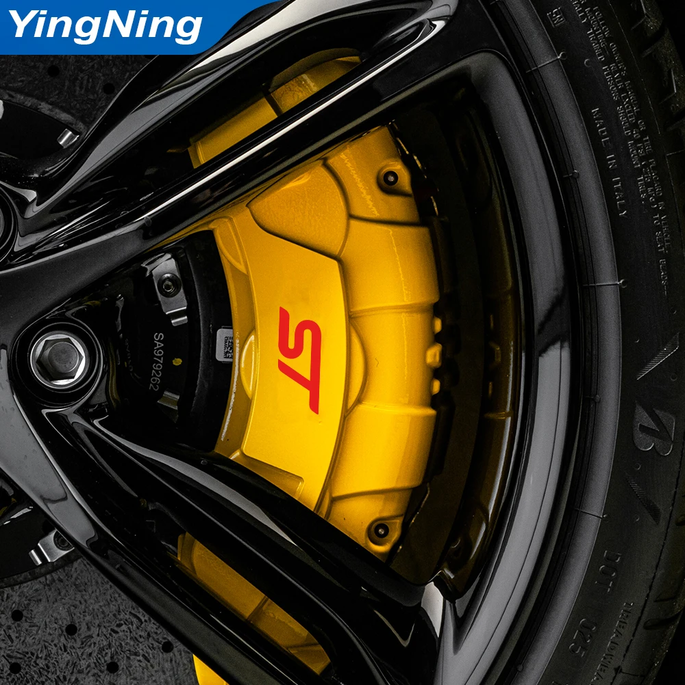 6 Buah Stiker Kaliper Rem Mobil Stiker Vinil Tahan Air Suhu Tinggi untuk Ford Focus Fiesta Mondeo Kuga S Max Puma Fusion Figo