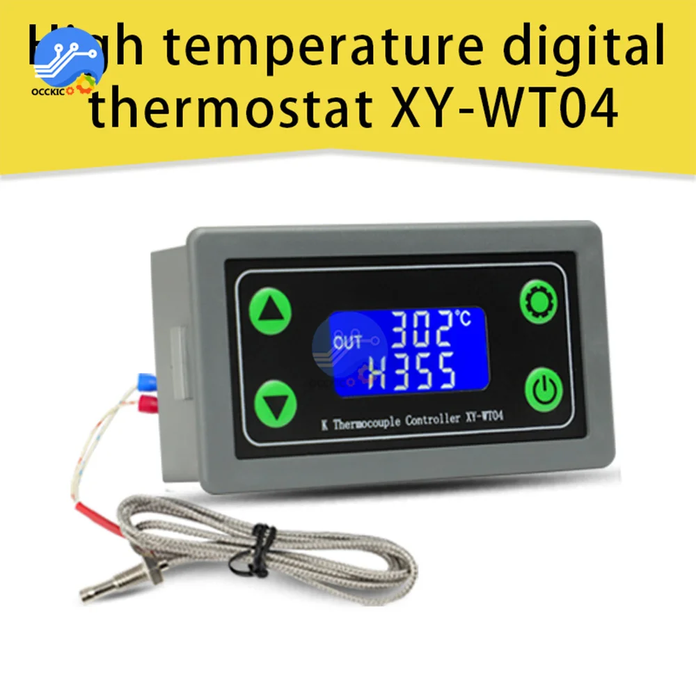 WIFI Remote High Temperature Digital Thermostat K-type Thermocouple High Temperature Controller -99~999 Degrees XY-WT04