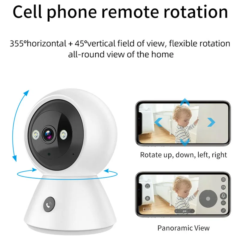 4MP Mini WiFi IP Camera Indoor Wireless Home Security AI Human Detect IR Night Vision CCTV Surveillance Camera Auto Tracking