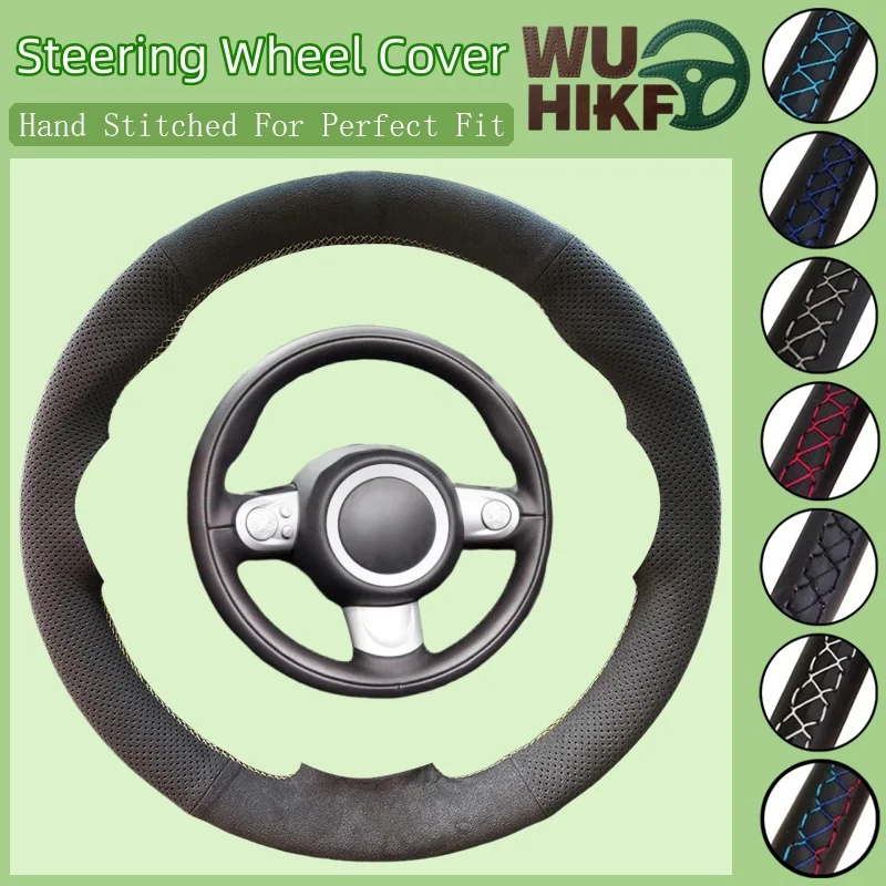 

Customized Car Steering Wheel Braid Cover Hand Sewing Suede Leather For Mini Hatchback Mini R56 R57 Clubman Clubvan Coupe