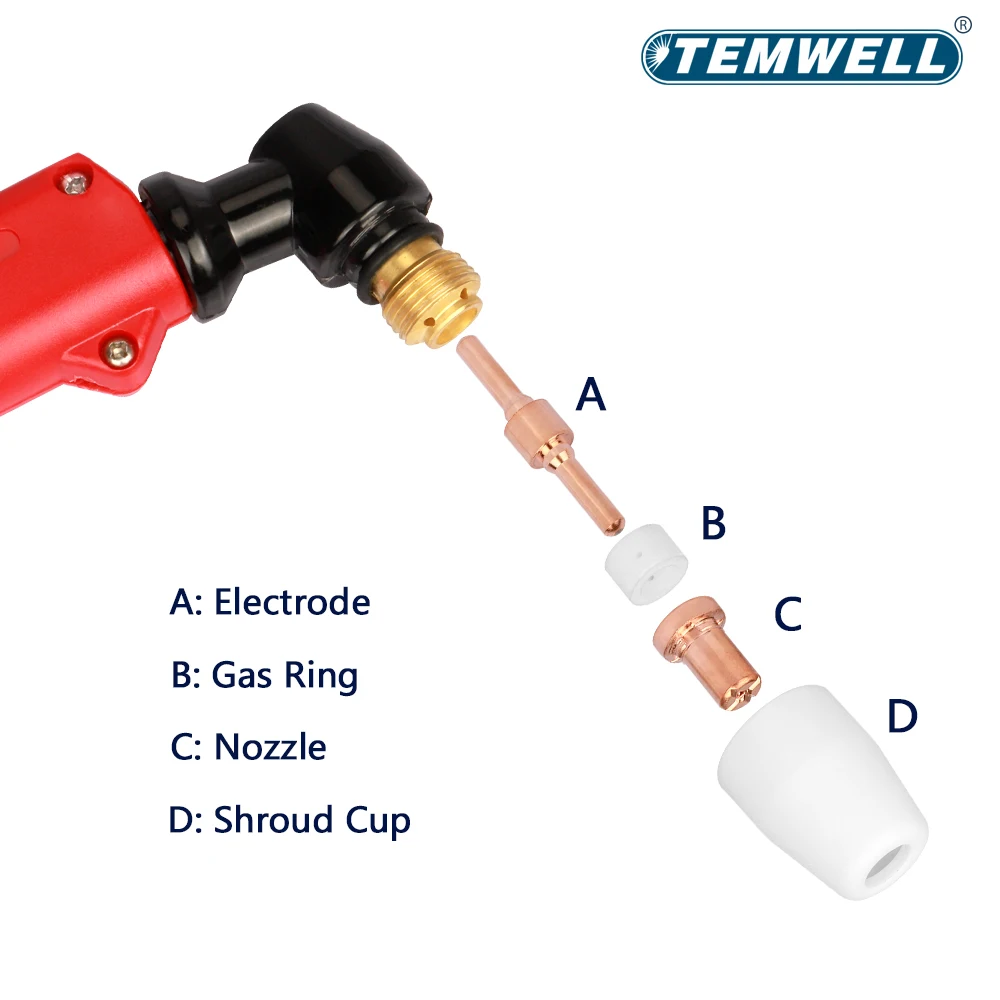 PT31 LG40 Plasma Cutting Consumable For Cut40 50 With Plasma Cutter Torch Electrodes Advanced Shield Cups Nozzles Welding