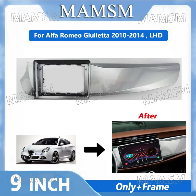 

9 Inch 2 Din Radio Frame For Alfa Romeo Giulietta 2010-2014 Car Player DVD Audio Panel Mount Installation Fascia Frame