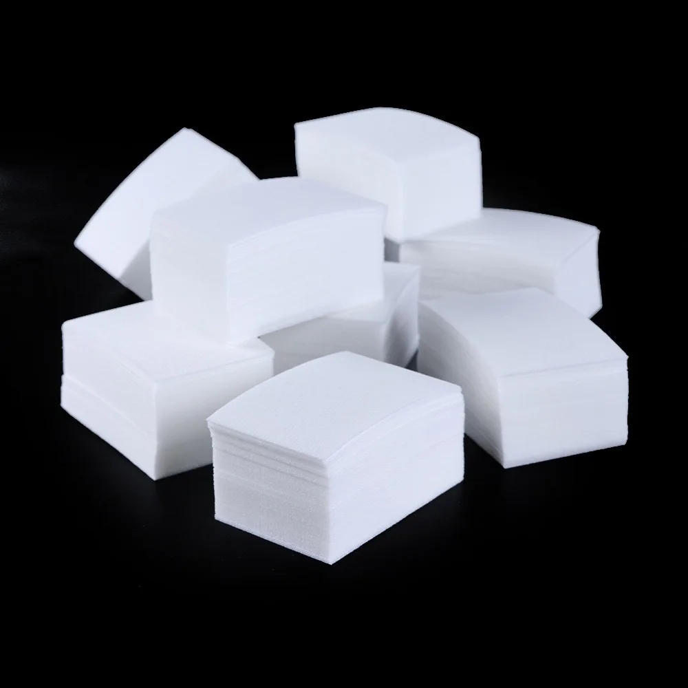 ผ้าเช็ดทำความสะอาดเล็บแบบไม่เป็นขุย 450 ชิ้น ผ้าฝ้ายเช็ดทำความสะอาดเล็บ กำจัดยาทาเล็บเจล UV แผ่นทำความสะอาดเล็บ อุปกรณ์ทำความสะอาด