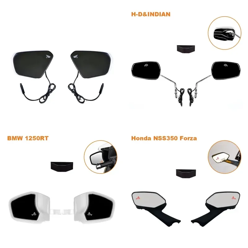 Customization Motorcycle For HD INDIAN GL1800 R1250GS/Aftermarket Side Mirror Modification Radar Blind Spot Detection Mirror