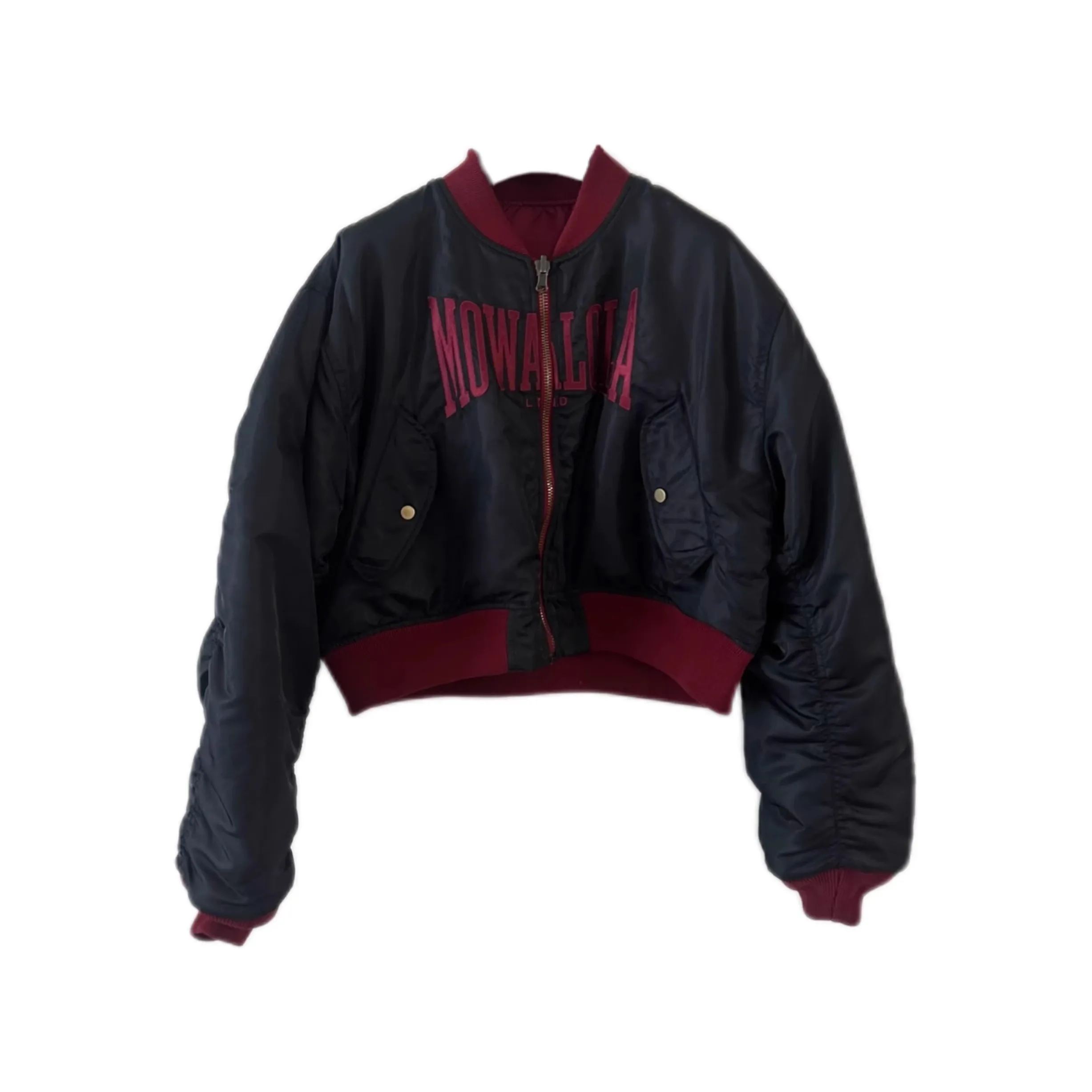 

2025 Mowalola embroidery double-sided short flight jacket Bomber YVL style jacket WY1435
