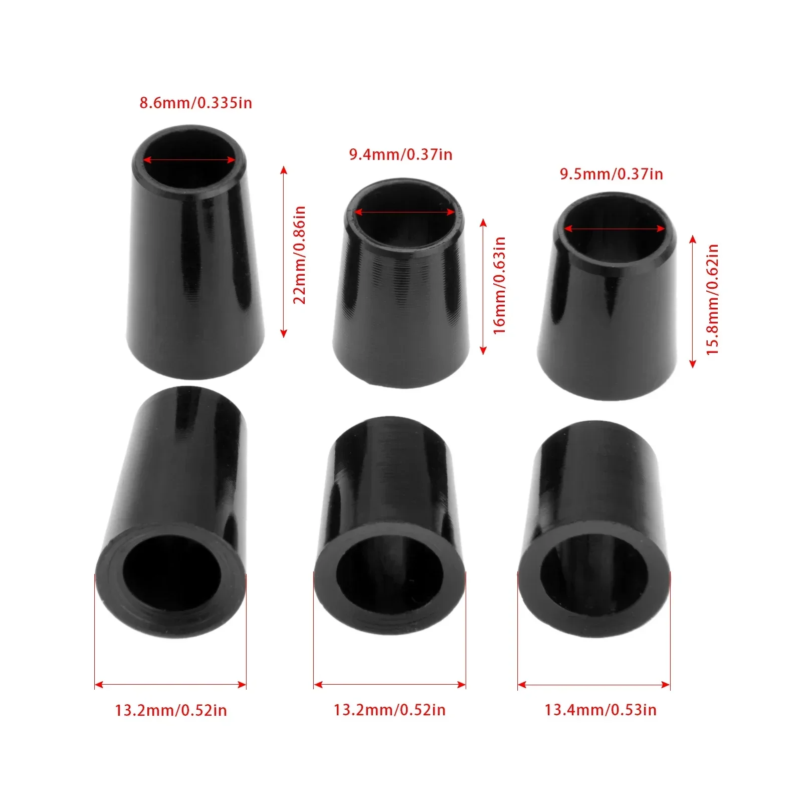 Gohantee 10 pz/lotto Puntali per Mazze da Golf Per 0.335 e 0.370 Pollici Punta Ferri Albero Accessori da Golf Manicotto da Golf Ghiera Sostituzioni