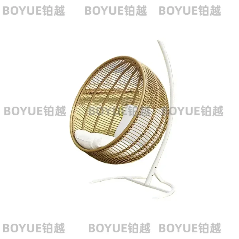 Wicker Rattan Hanging Egg Chair Outdoor Garden Swing Hammock for Patio Balcony Backyard Furniture Cozy Nest Seat Relaxation