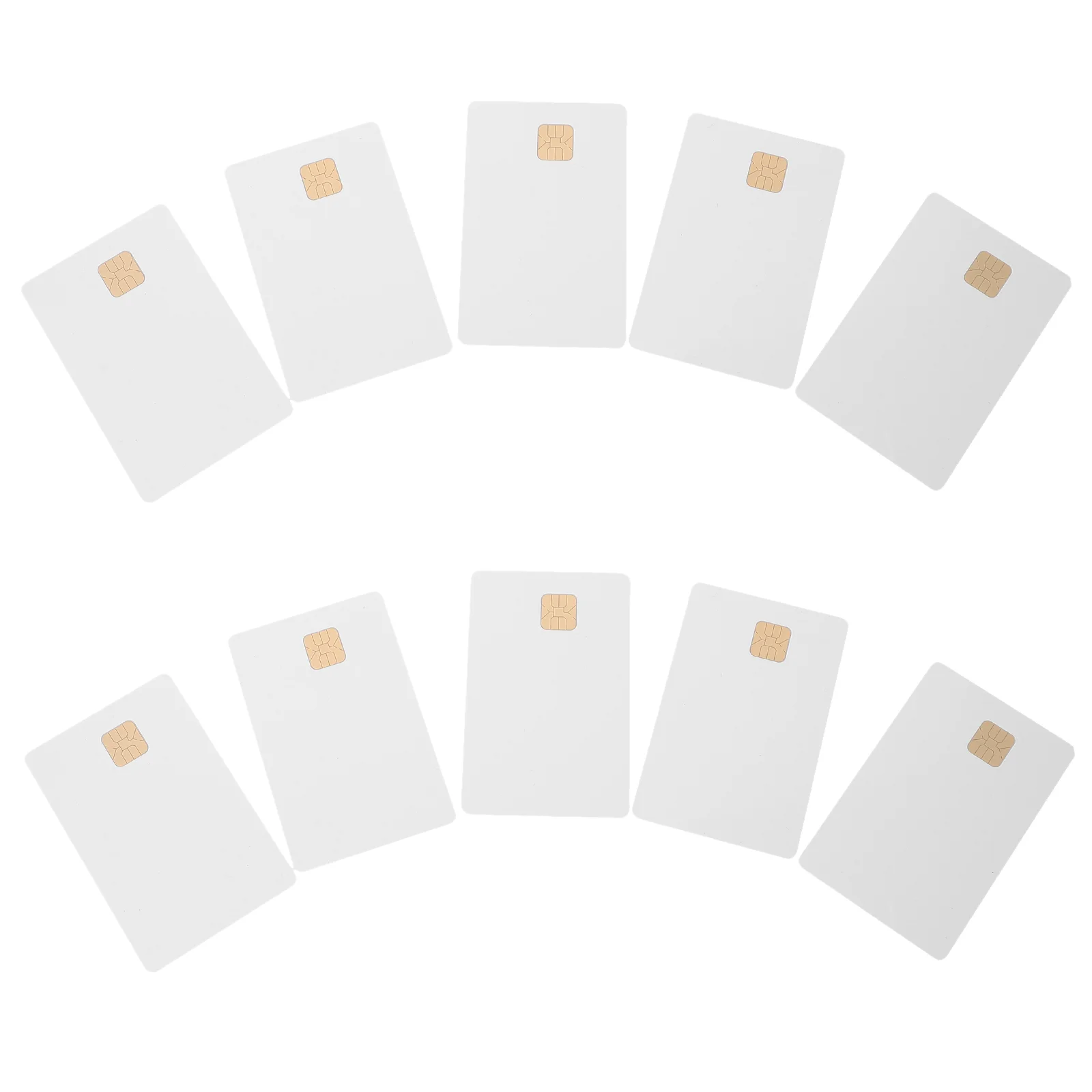 10 Pcs White At24c02 Ic Card 2k Memory Access Control System 10pcs Hotel Key Blank Credit Cards with Chip PVC