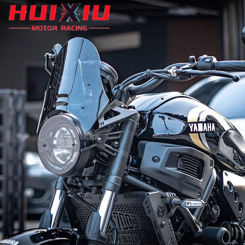 يناسب ياماها xsr700 XSR700 2022 2023 2024 2025 2026 دراجة نارية الزجاج الأمامي الألومنيوم عدة منحرف #4
