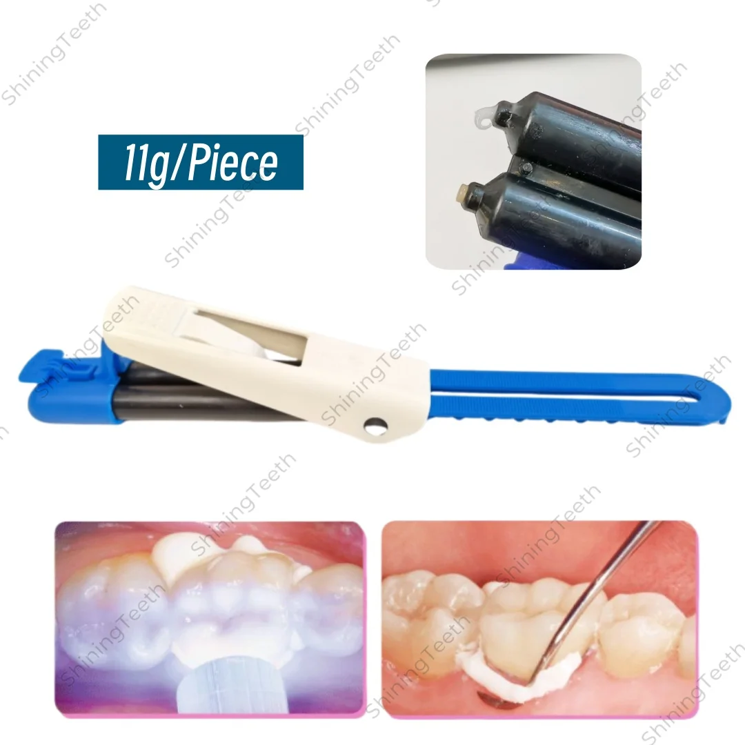 

11g Clicker Dispenser Dental Cement Luting Resin High Masking SA White Mask Metallic Bridge Titanium