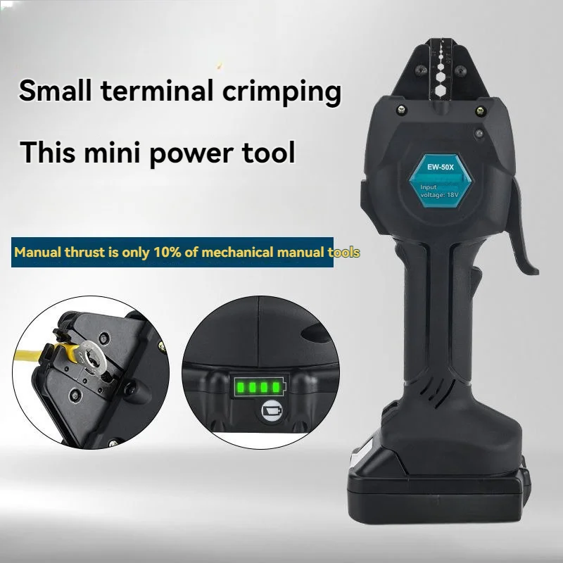 Tang Crimping EW-50X Alat Crimping Elektrik untuk Terminal Tanpa Isolasi Tipe Tabung