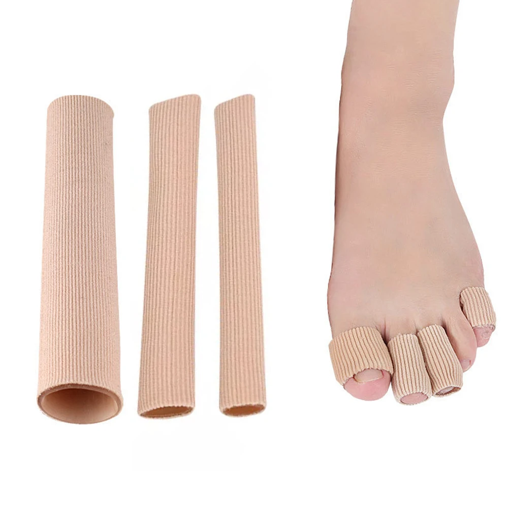 15cm Toe Protector Corrector Fabric Gel Silicone Tube Bunion Toes Fingers Separator Divider Protector Corns Calluses Support