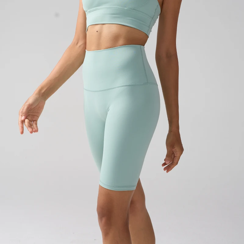 

Женские спортивные шорты для йоги с высокой талией, высокая эластичность, повседневные узкие шорты для фитнеса, быстросохнущие шорты для тренировок, велоспорта, спортзала ‍ ♀️