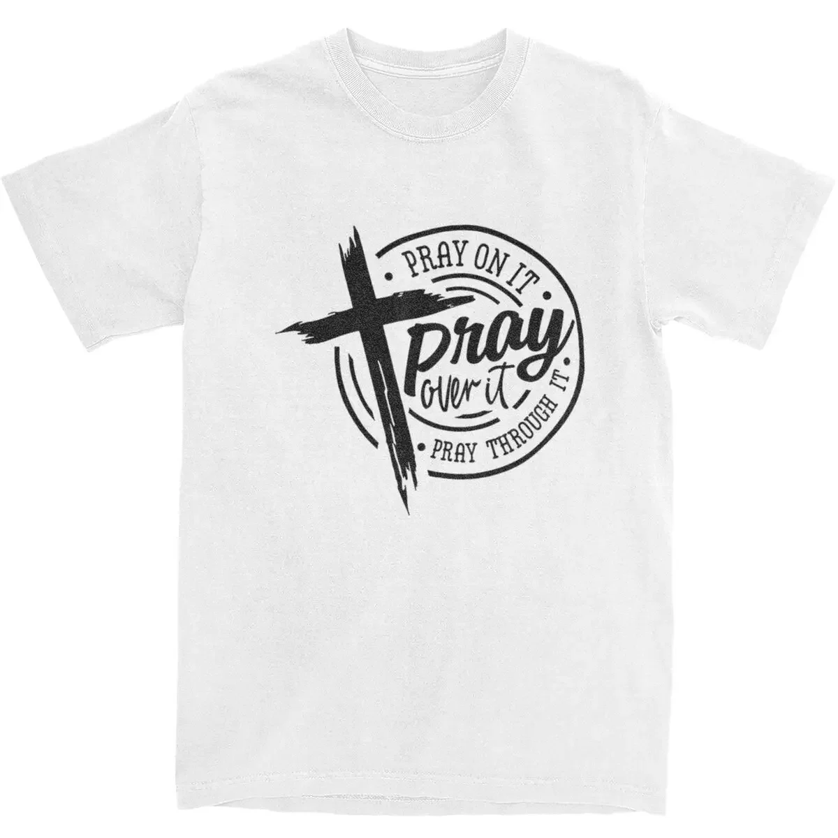 Novelty Christian Pray T Shirt for Men Women 100% Cotton Religion Christianity Tee Shirt Graphic Printed Clothes