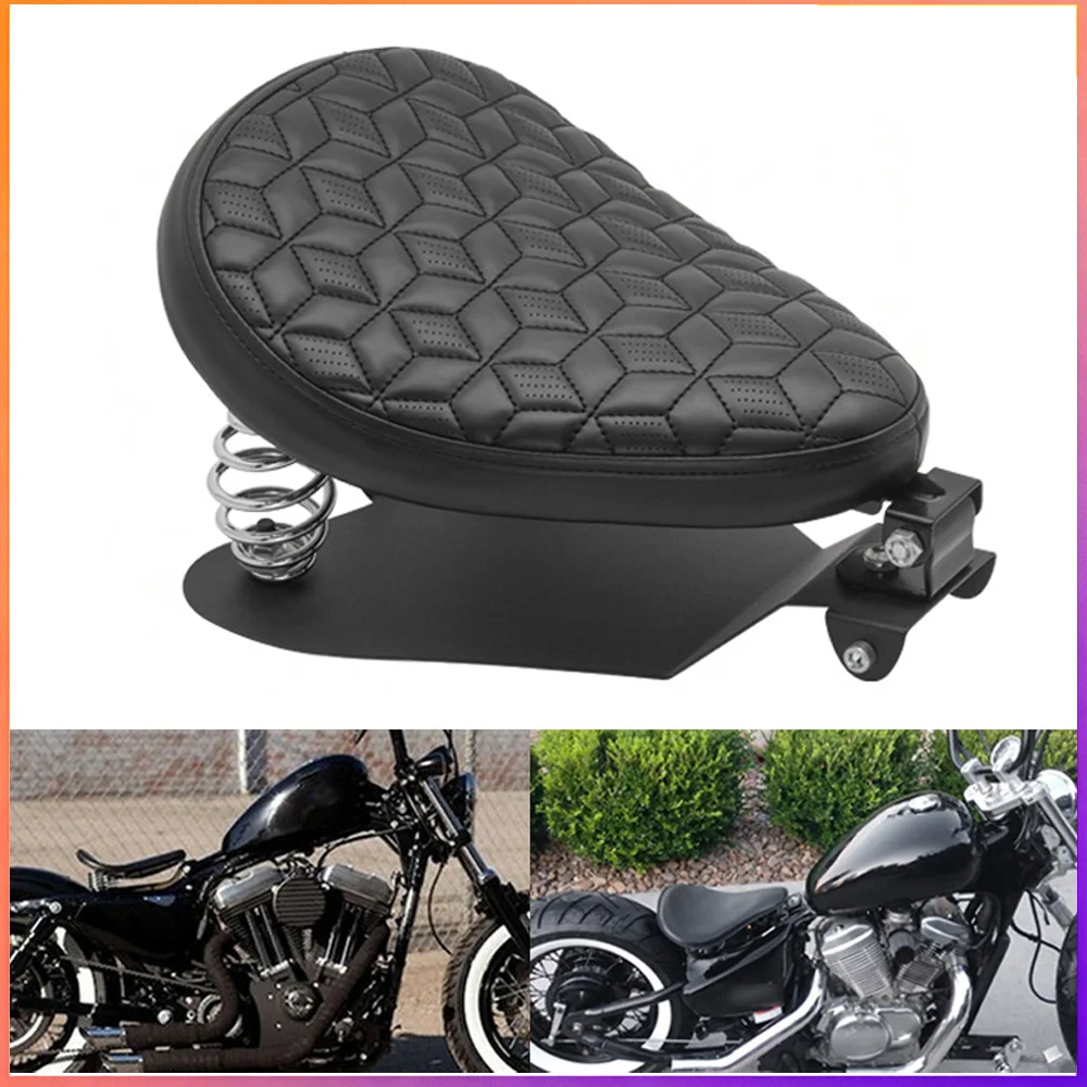 Retro Motorcycle Solo Seat Cover Saddle Cushion Pad for Harley Sportster Custom Chopper Bobber Softail Iron 883 Cafe Racer