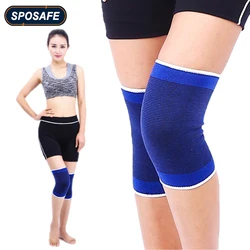 1Pair Sports Knee Brace Support Elastic Leg Compression Sleeve for Basketball Volleyball Running Walking Joint Pain Recovery