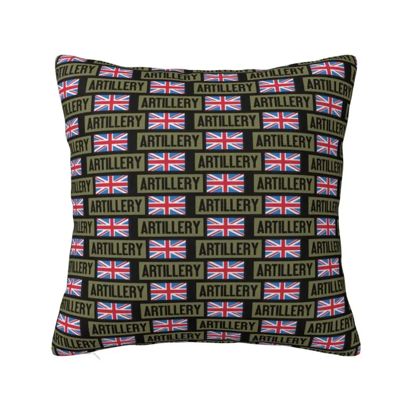 Custom Union Jack British Flag Artillery Cushion Cover 40x40cm Velvet Nordic Pillows Living Room Decoration