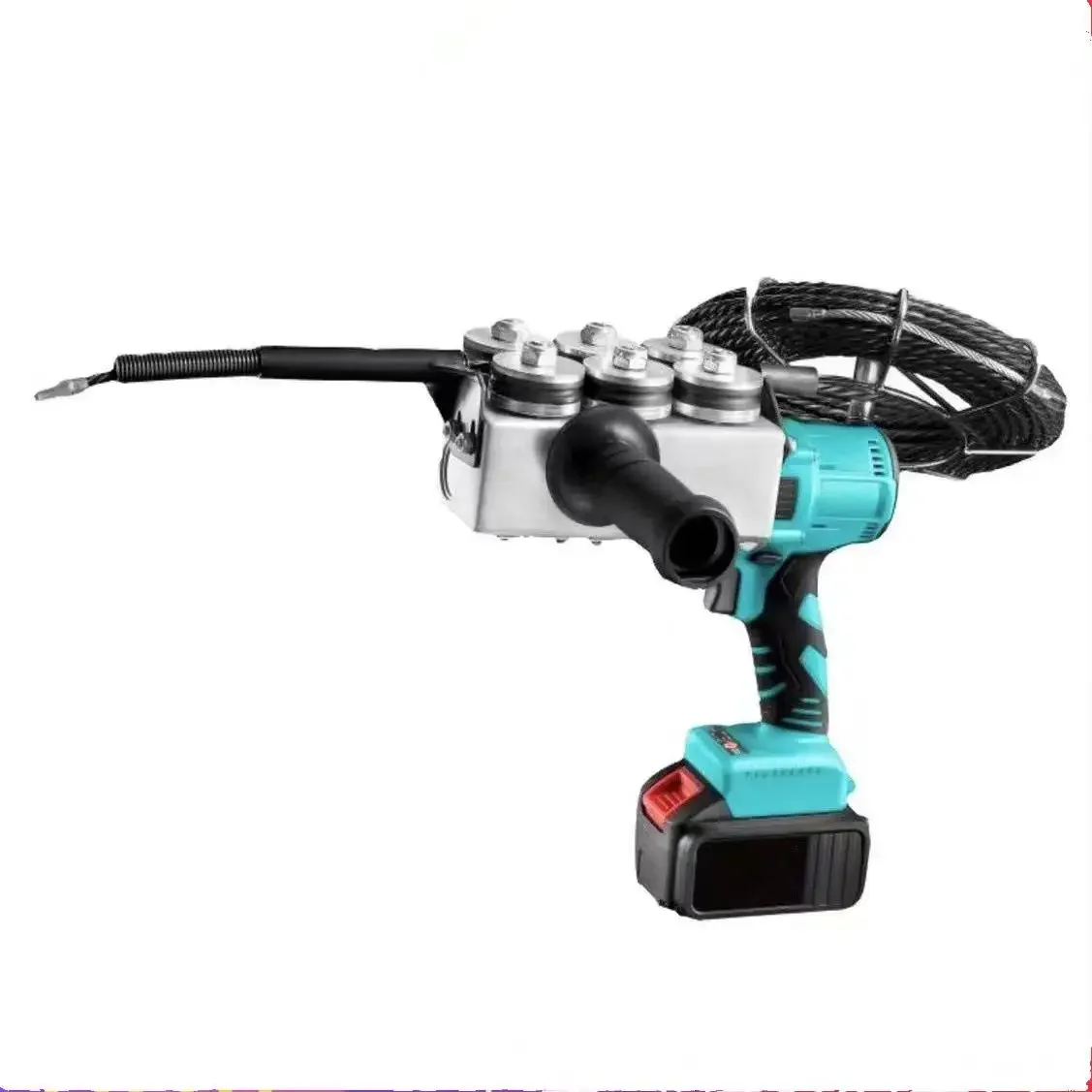 Construction Lithium Cordless Stringing Machine Cable Automatic Wall Lead Wire Electric Rechargeable Wall Threading Machine