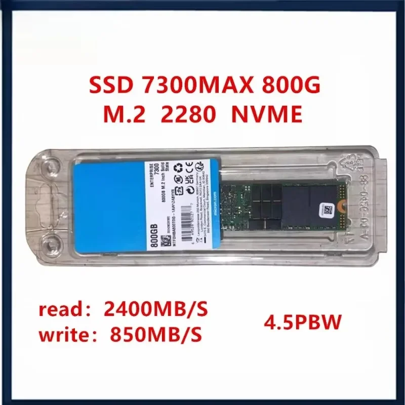 Original For Micron 7300MAX 800G 960G M.2 2280 NVME Enterprise Solid State Drive SSD