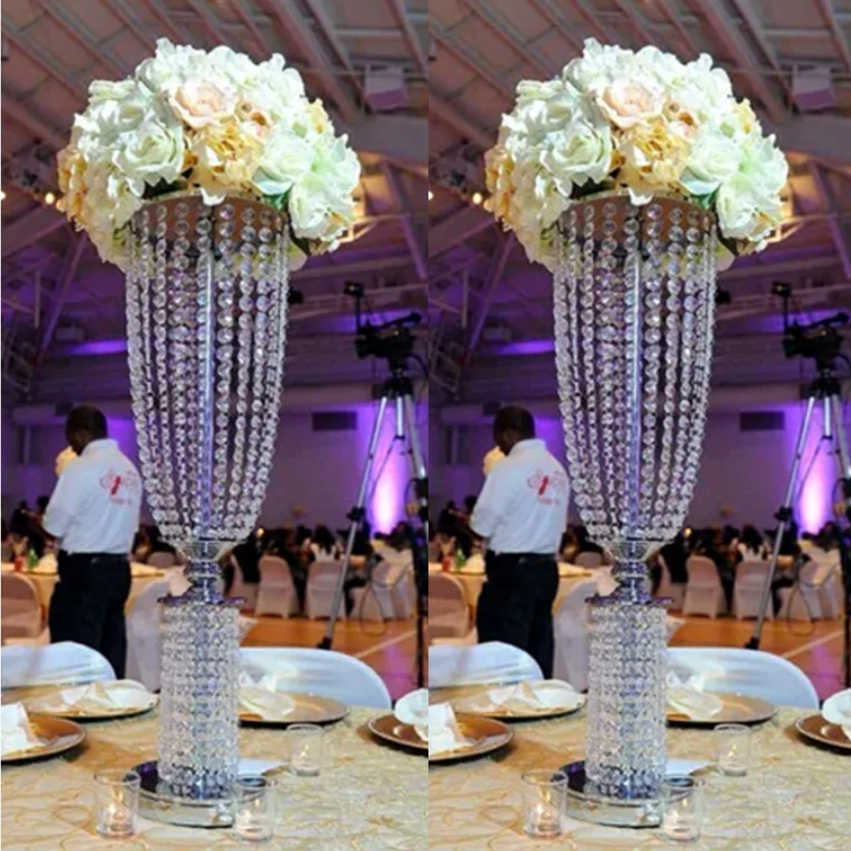 

4pcs/8pcs/10pcs full acrylic Crystal Ceiling Wedding table centeprice Flowers stand decoration event party 1471