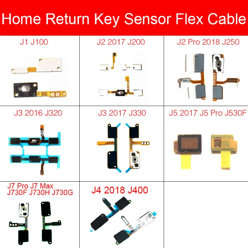 Navigator Return Sensor For Samsung Galaxy J1 J100 J2 J3 J4 J5 J7 Max Pro 2017 2018 Return Key Home Button Flex Cable Repair