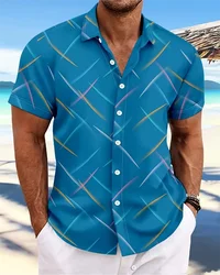 Men's Shirt Summer Hawaiian Shirt Outdoor Men's Clothing Soft and Comfortable Short Sleeve Shirt Extra Large Size XS-5XL