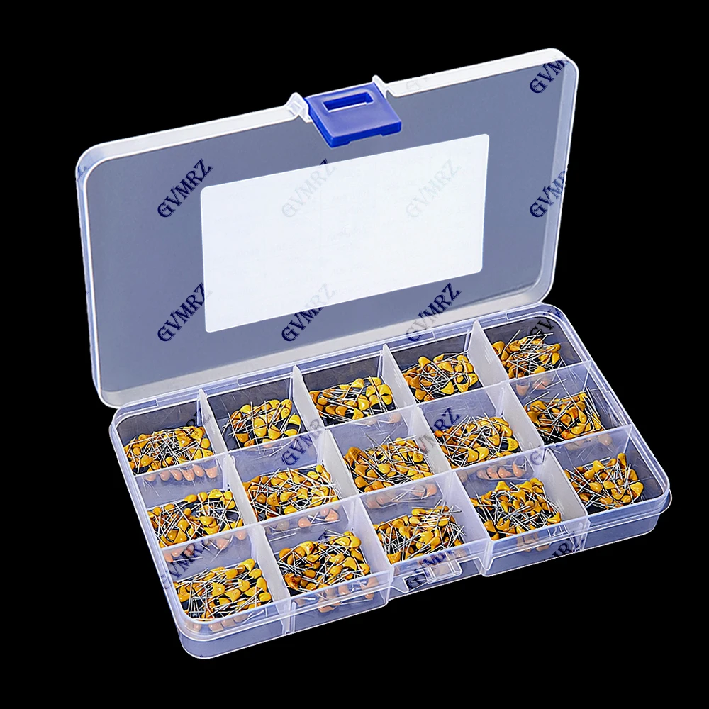 450PCS Monolithic Ceramic Capacitor Kits 10pF-100NF 50V 56PF 68PF 100PF 10PF 30PF 200PF 300PF PF 10NF 100NF MLCC with Box 47PF