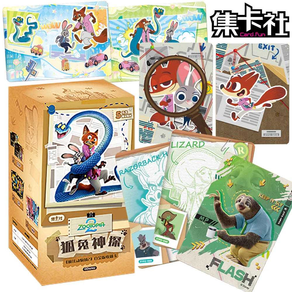 بطاقة أصلية.fun Zootopia 2 من فيلم الرسوم المتحركة الأمريكية المفضل لدى المشجعين، بطاقة شخصية محدودة، مجموعة عيد الميلاد، لعبة هدية عائلية #1