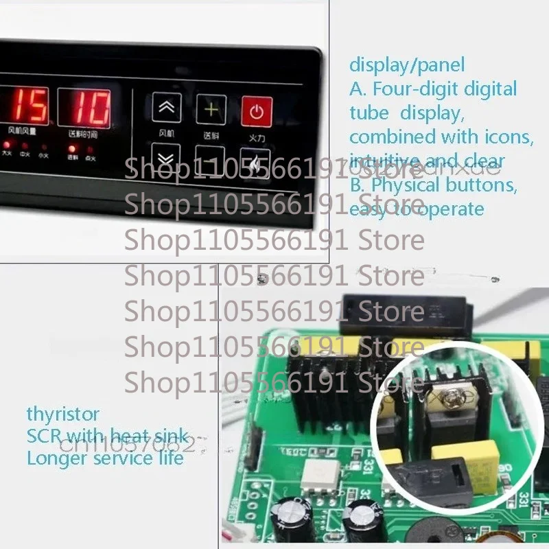 LED Digital Control Board for Heating Pellet Stove Thermostat Circuit Board Oven Stove Accessories Pellet Burner Controller