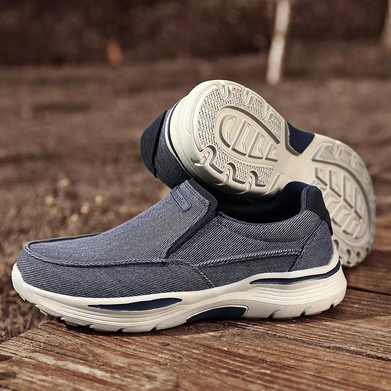Big Size :48 Casual Mens Loafers Slip on Shoes - Casual Boat Shoes Canvas Non-Slip Sneakers Comfortable Walking Shoes