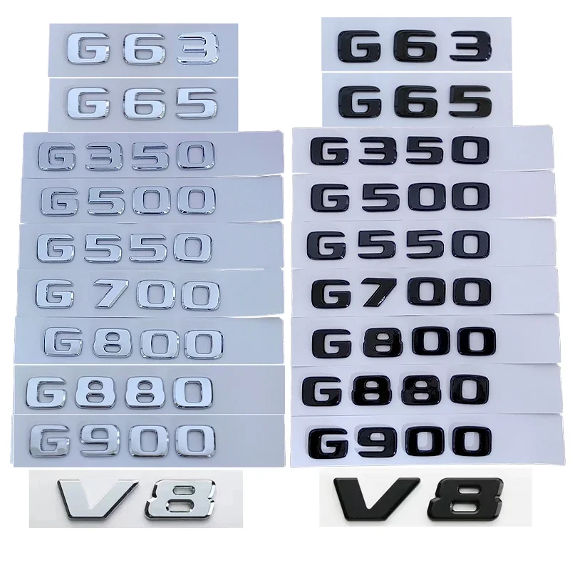 Car Trunk Letters Logo Emblem Badge Decals Sticker For Mercedes Benz G Class G55 G63 G65 G350 G500 G550 W461 W463 W464 G700 V8