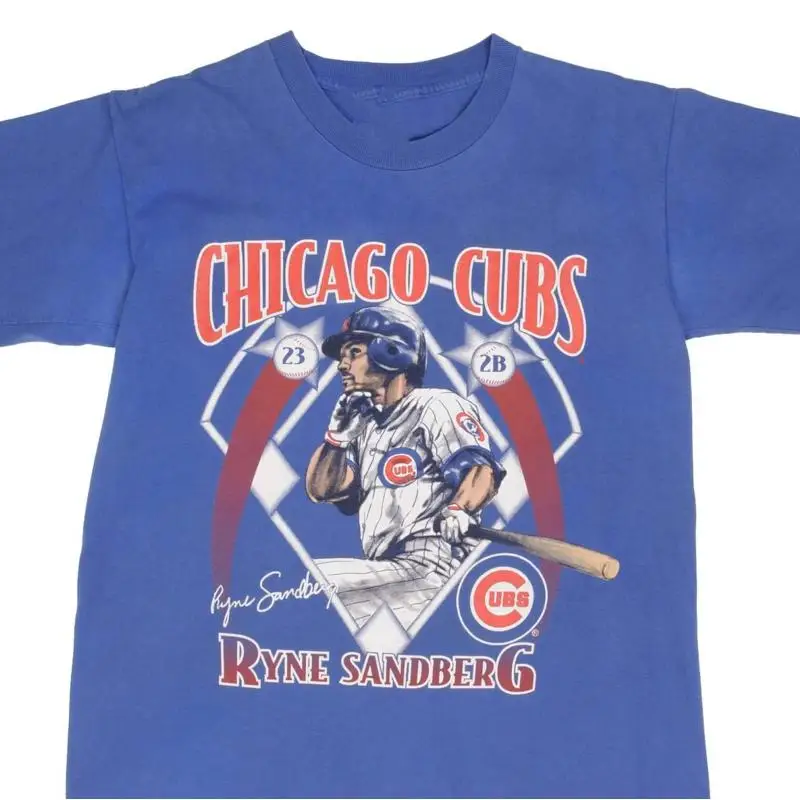 Vtg Ryne Sandberg Star Cotton Blue S 5XL T shirt PP305
