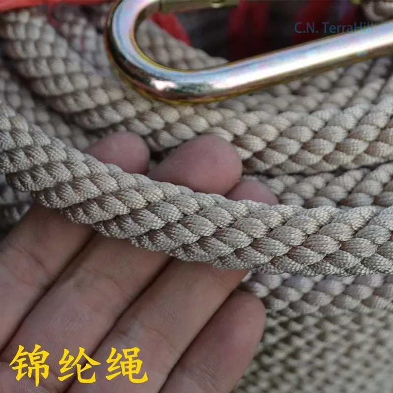 Color-Changed Nylon Rope Safety Rope High-Altitude Work Rope Exterior Cleaning Rope 5-Strand Solid Core Hard Rope