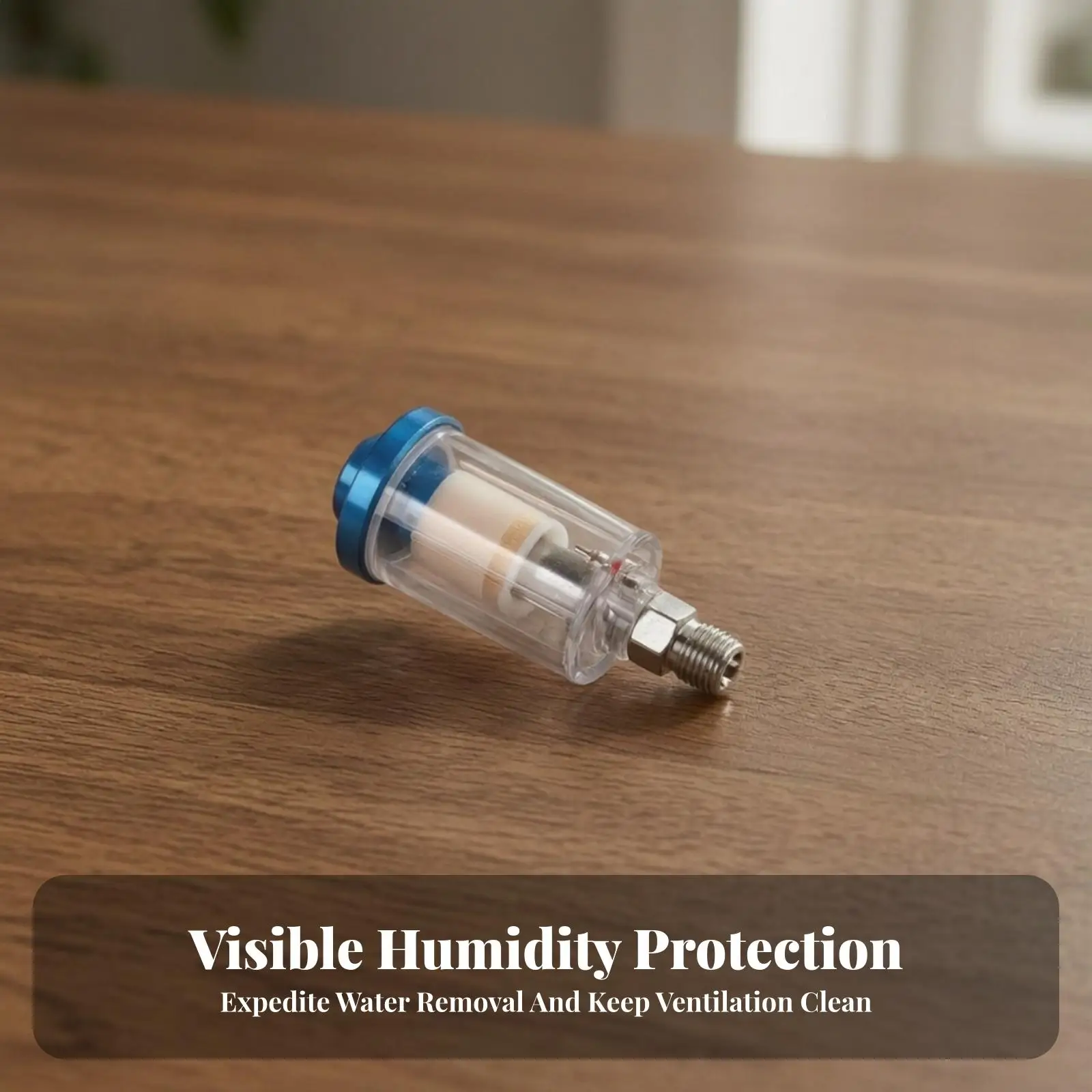 Air Tool Water Oil Separator Compressed Air Strainer G1/4 Thread Copper Core Transparent Bowl for Spray Pneumatic Equipment
