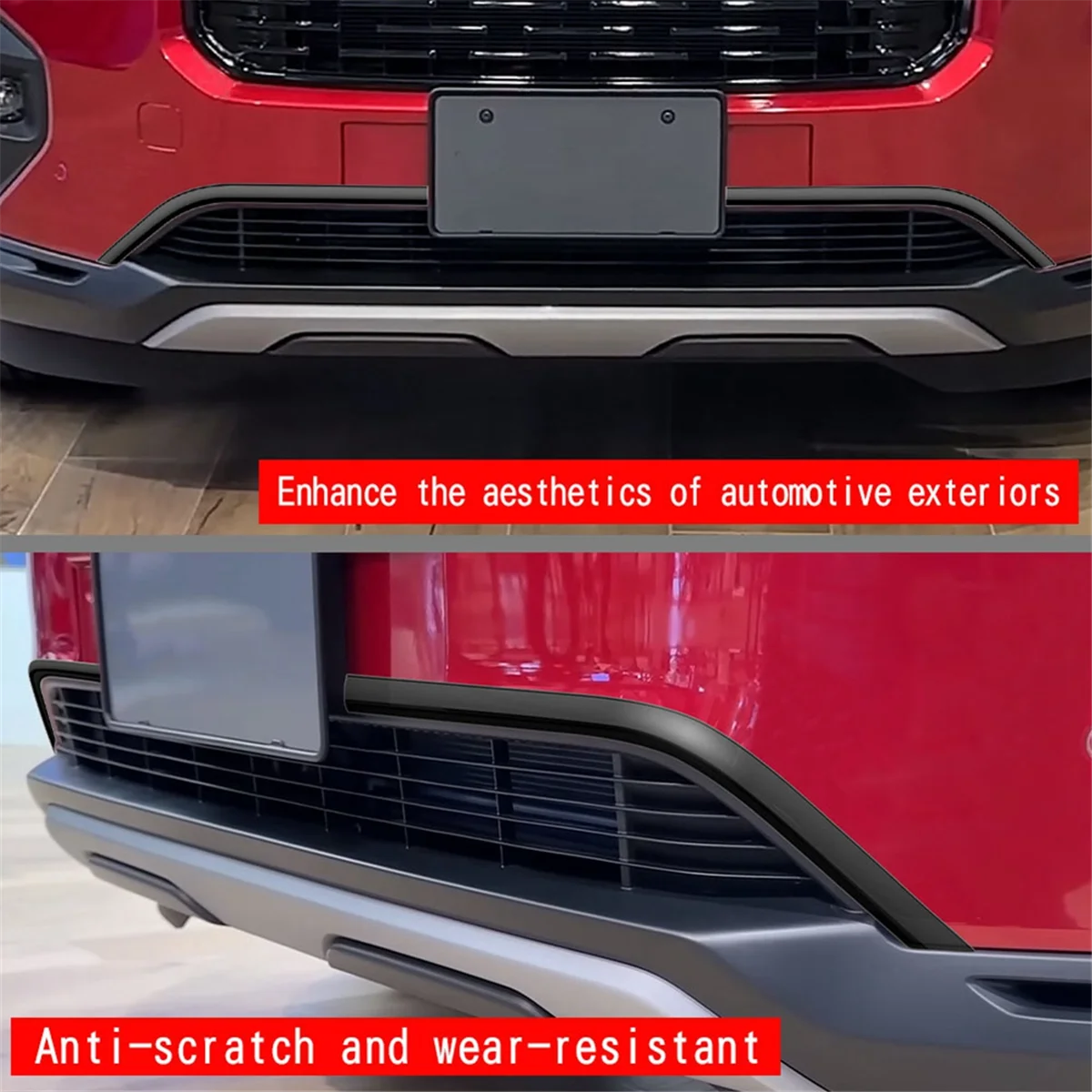 

Car Front Bumper Trim Lower Middle Net Grille Trim Strip for Honda WRV DG5 Series 2024 Japanese Version RHD Bright BlackJKL