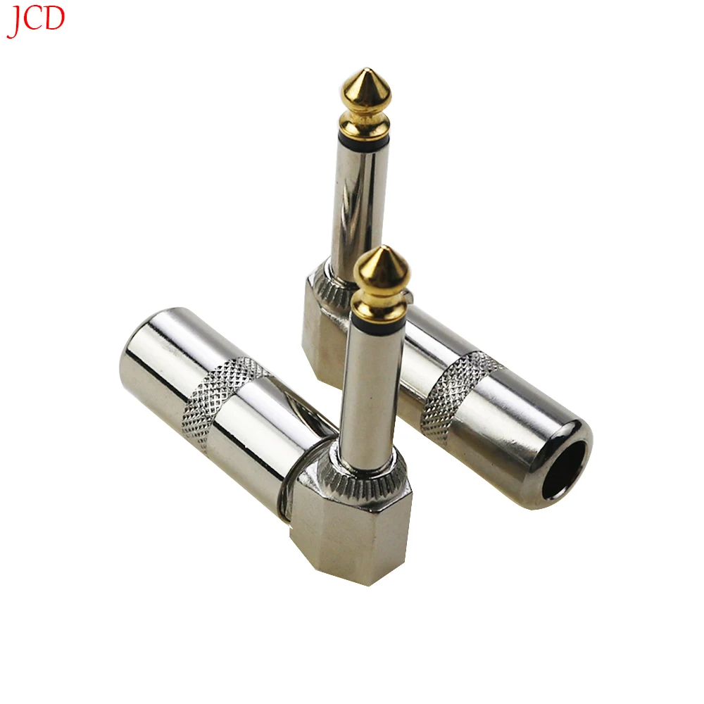 

Metal Right Angle 6.35mm Plug Male Mono Plug L-shape Audio Connector 1/4" 6.35 90 Degree Jack Solder Connector for Guitar Audio