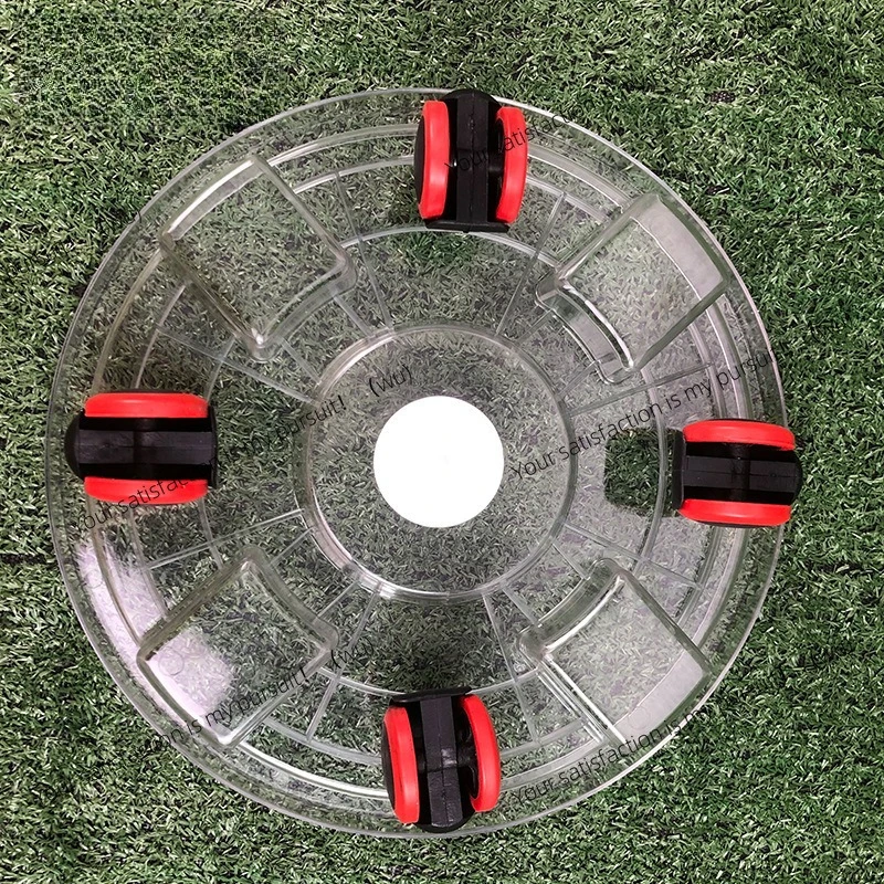 

Plastic round transparent resin flower pot bottom bracket universal wheel base thickened mobile flower pot tray