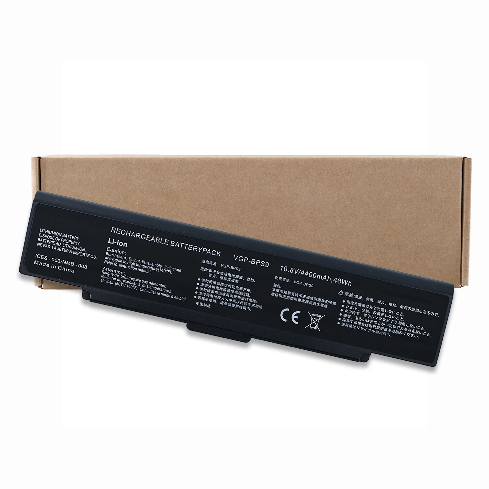 VGP-BPS9/S VGP-BPS9A/S VGP-BPL9 6cell 5200mAh 11.1V Laptop Battery For Sony VAIO VGN-CR13G VGN-CR190 VGN-CR20 VGN-CR33