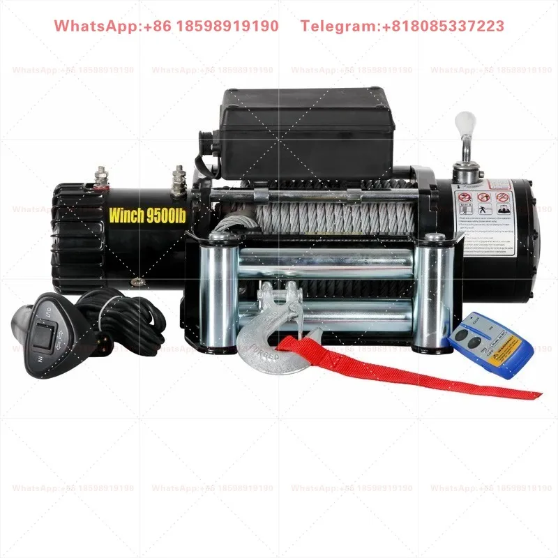 12V Electric Off Road Winch 13000LB Rated Pull Capacity Heavy Duty Metal Structure